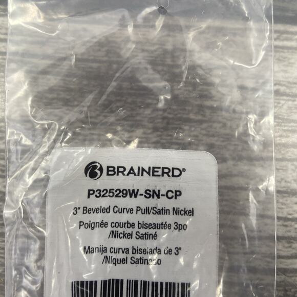 Pull Kitchen Cabinet Dresser Hardware Beveled Curve Nickel Lot Of 10{DD} - Picture 10 of 10